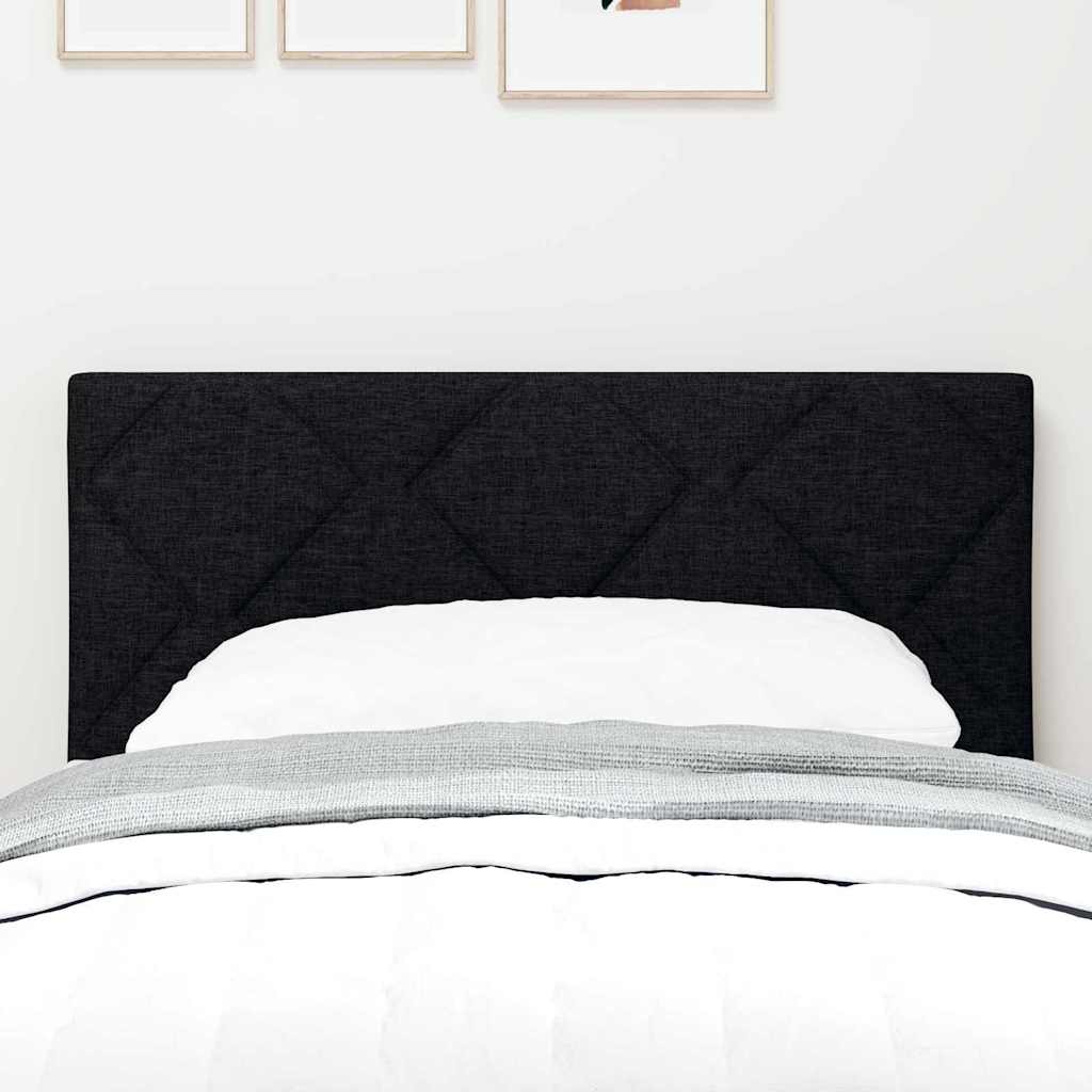 Headboard with LED Strip Lights Adjustable Black 80 cm Fabric